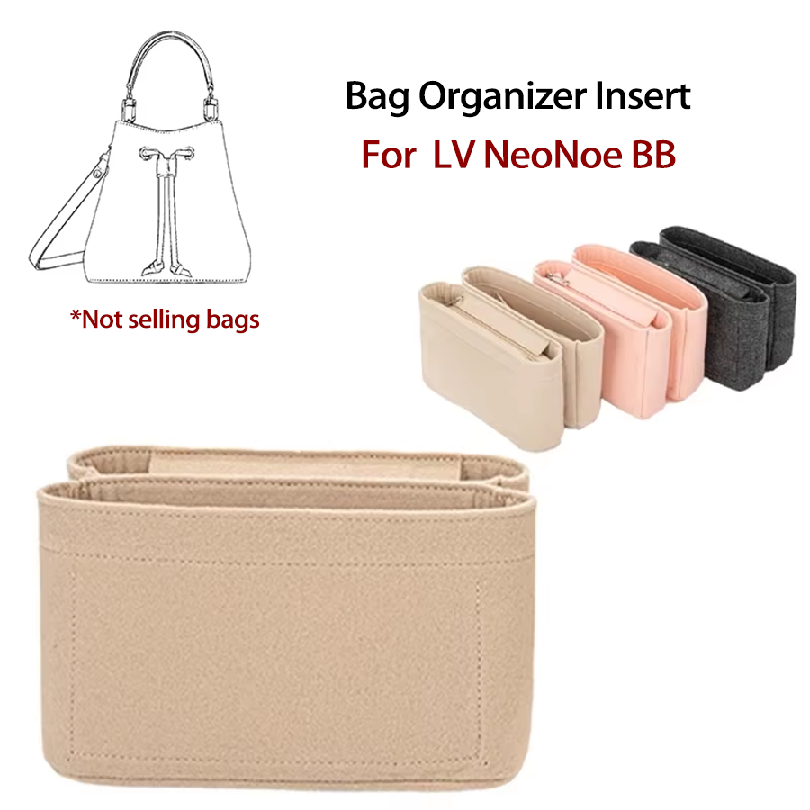 Cosmetic Bags - สำหรับกระเป๋า LV Neonoe BB Bucket แผ่นจัดระเบียบด้านในทำจากผ้าสักหลาด