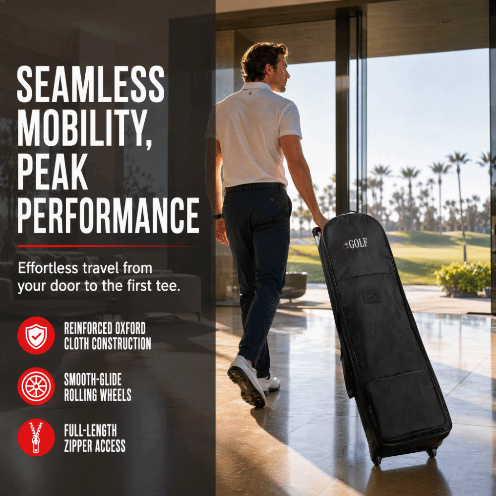 กระเป๋าเดินทางกอล์ฟสีดำ แบบพับ - Foldable Rolling Luggage Bag บทวิจารณ์และราคา