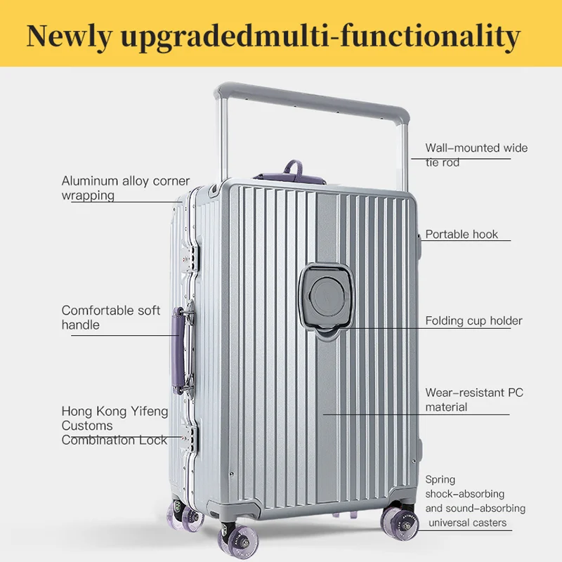 MIGEBAO กระเป๋าเดินทางพรีเมียม - Aluminum Frame Carry On Luggage บทวิจารณ์และราคา